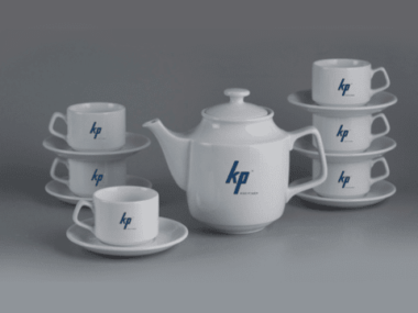 Bộ Ấm Chén uống trà cao cấp 0.7 L Jasmine Trắng Giá In Logo quà tặng giá rẻ