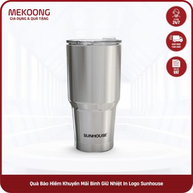 Quà Bảo Hiểm Khuyến Mãi Bình Giữ Nhiệt In Logo Sunhouse