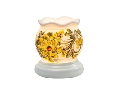 Đèn xông tinh dầu vẽ hoa cổ loe S4 - Gốm sứ Bát Tràng đẹp