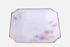 a Vuông 8 họa tiết Hoa màu hồng 210k Mekoong Đĩa vuông bằng thủy tinh Opal MP-USA Home Set 8.25" - 450