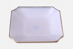 a Vuông 9 họa tiết Hoa màu trắng 210k Mekoong Đĩa vuông bằng thủy tinh Opal MP-USA Home Set 9.25" - 460