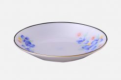 a sau 8 hoa tiet Hoa mau xanh 125k Mekoong Đĩa sâu bằng thủy tinh Opal MP-USA Home Set 8''-316