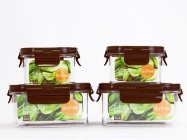 Bộ 4 hộp bảo quản hình vuông Lock&Lock Bisfree Modular