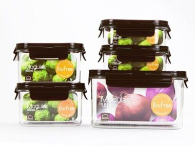 Bộ 5 hộp bảo quản hình chữ nhật Lock&Lock Bisfree Modular - LBF402S5SP