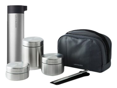 Bộ hộp cơm giữ nhiệt Lock&Lock bằng thép không gỉ