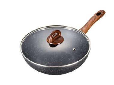 Chảo Nhôm Sâu Lòng Chống Dính Lock&Lock Baum Marble 1 Tay Cầm -30cm