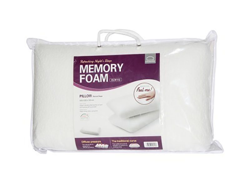 Gối Memory foam 50D- hình dáng thường 500g – White – HLW112