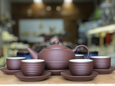 Bộ Ấm Trà Tử Sa Bát Tràng Tống Ganh Nâu