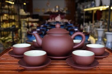 Bộ Ấm Trà Tử Sa Chuông Bát Tràng