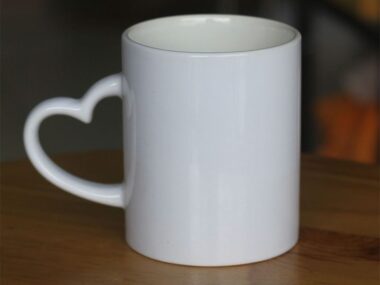 Cốc Sứ C Quai Tim 350ml Không Nắp