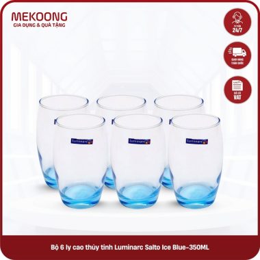 Bộ 6 ly cao thủy tinh Luminarc Salto Ice Blue-350ML