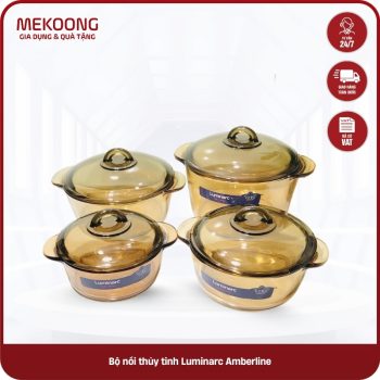 Bộ nồi thủy tinh Luminarc Amberline