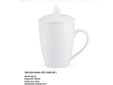 Cốc Sứ Thóp Số 1 + Nắp 450ml