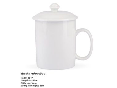 Cốc Sứ C 350ml + Nắp