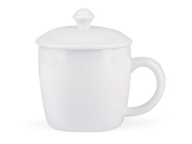 Cốc Sứ Lùn 300ml + Nắp