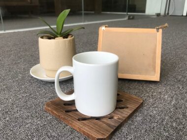 Cốc Sứ Quai C Dáng Cao 450ml Không Nắp