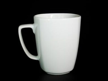 Cốc sứ Vuông Cao 390ml Không Nắp