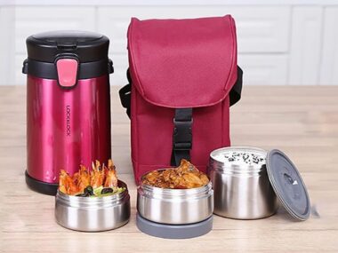 Bộ hộp cơm giữ nhiệt L&L Easy Take bằng thép không gỉ 2L - LHC8034RED
