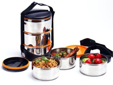 Bộ hộp cơm 3 tầng Lock&Lock bằng thép không gỉ - LHC991