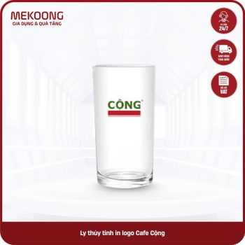 Ly thủy tinh in logo Cafe Cộng