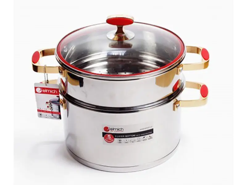Nồi hấp ELMICH Inox 304 Red Velvet 28cm EL0979