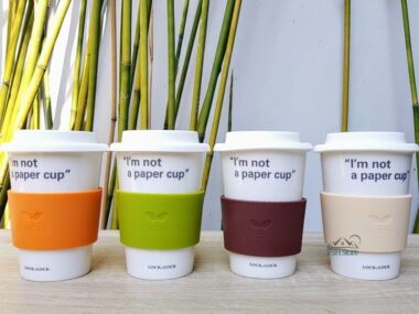 Ly sứ nắp Silicon Lock&Lock Eco Mug Cup 370ml - SLB003