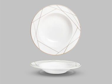 Dĩa Sâu 20cm - A8206 Hoạ Tiết Tia Sáng 0048