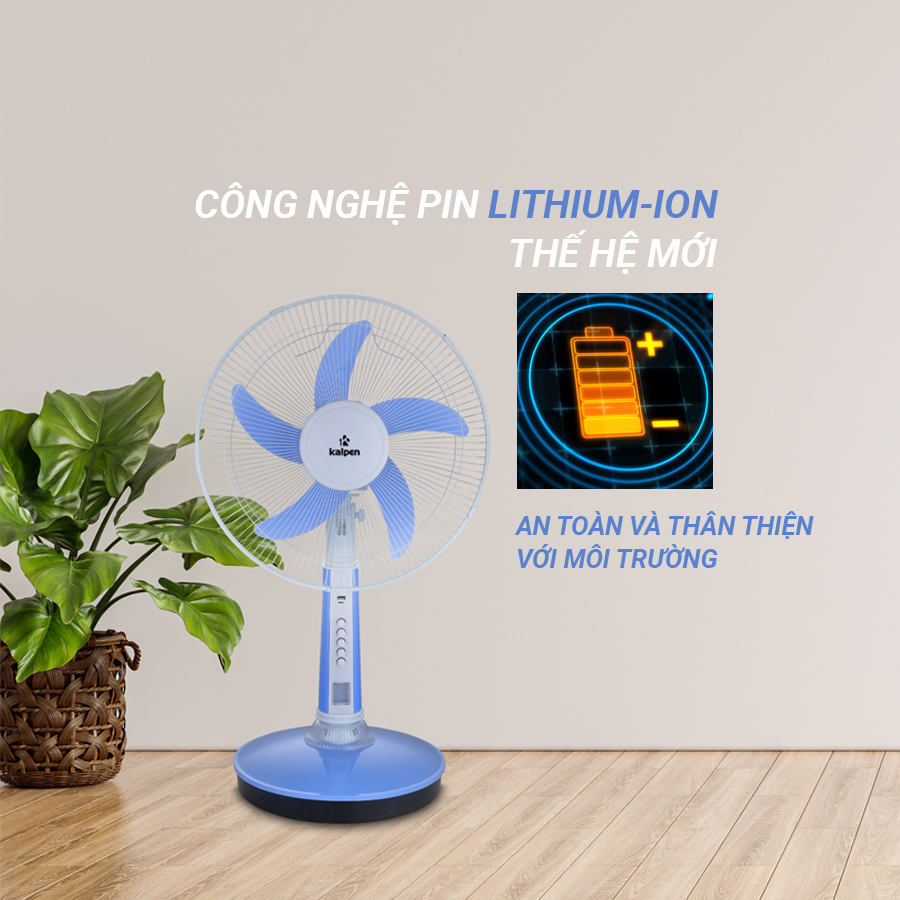 Quat Sac Tich Dien Kalpen CFK 888 4 Quạt Sạc Tích Điện Kalpen CFK-888