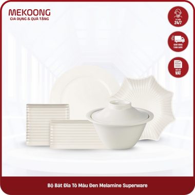 Bộ Bát Đĩa Tô Màu Trắng