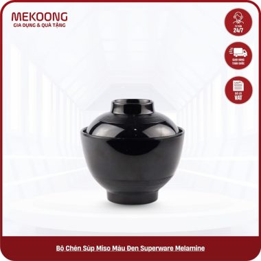 Bộ Chén Súp Miso Màu Đen Superware