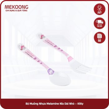 Bộ Muỗng Nhựa Melamine Nĩa Dài Nhỏ – Kitty