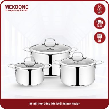 Bộ nồi Inox 3 lớp liền khối Kalpen Kazler KZ1