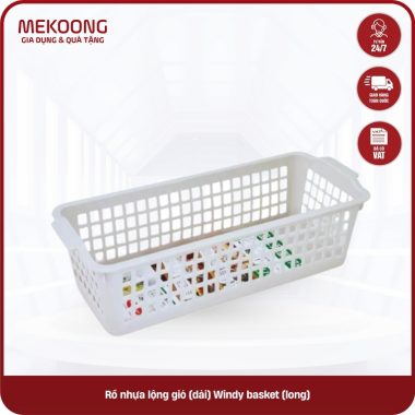 [HCM]Rổ nhựa lộng gió (dài) Windy basket (long) Mekoong
