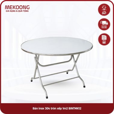 bàn tròn inox 304 1m2
