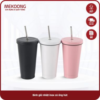 Bình giữ nhiệt inox có ống hút