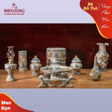 Bộ Đồ Thờ Men Rạn Vượng Phát