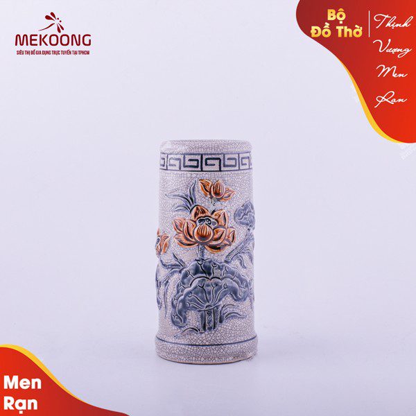 Lọ Đựng Nhang Men Rạn Sen