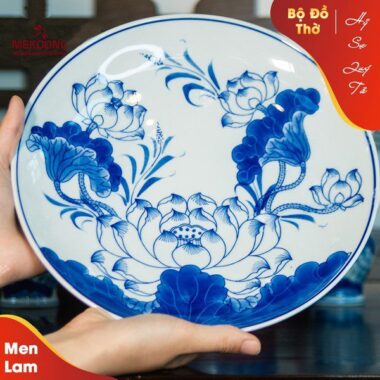 Mâm Bồng Hỷ Sự Quý Tử Men Lam