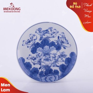 Mâm Bồng Thịnh Vượng Men Lam