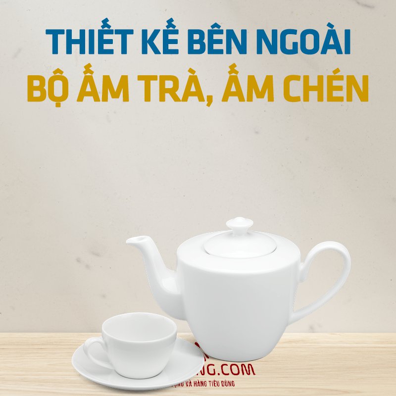  Thiết kế bên ngoài bộ ấm trà, bộ ấm chén