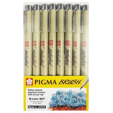 Bút Cọ Màu Pigma Brush Sakura (8 Màu)