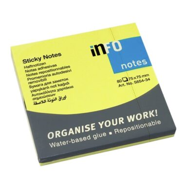 Giấy Note Info Staedtler - 5654 34 - Vàng Chanh