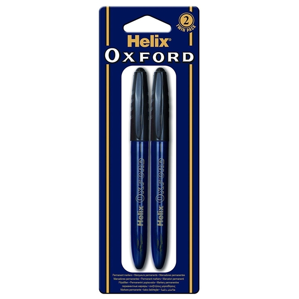 Bộ 2 Bút Lông Dầu Oxford Đen - Helix 744322