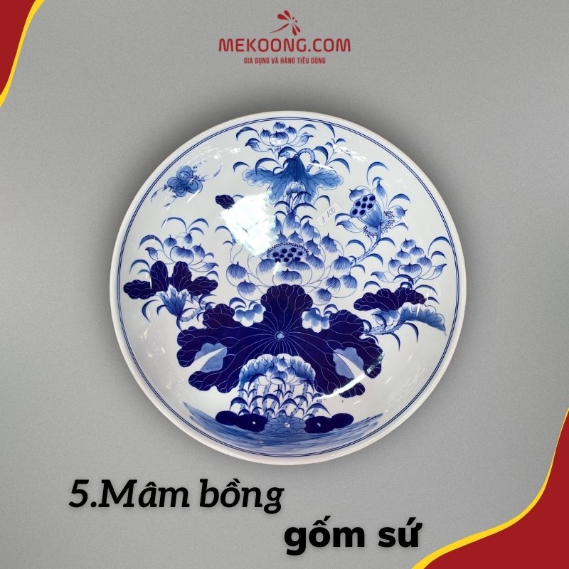 5/ Mâm bồng gốm sứ