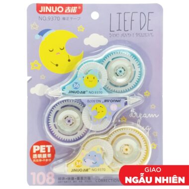 Vỉ 3 Bút Xóa Kéo - Jinuo 9370 (Mẫu Màu Giao Ngẫu Nhiên)