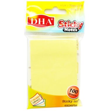 Giấy Note 76 x 50 mm - DHA DH-9802 - Màu Vàng (100 Tờ)