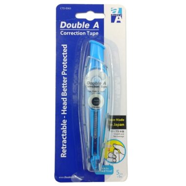 Xóa Kéo Bấm 5 mm x 6 m - Double A CTD-E065 - Màu Xanh Da Trời