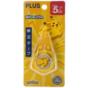 Xóa Kéo 5 mm x 5 m – Plus A Pokemon Plus-100-V001 – Màu Vàng cao cấp