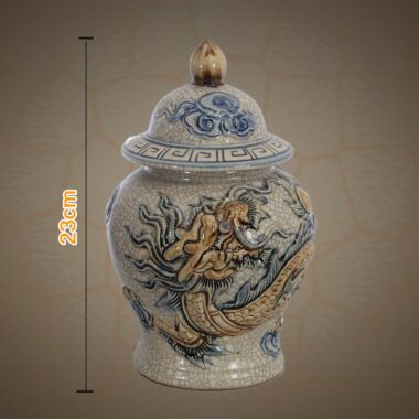 Chóe đựng nước gạoThờ H23 Men Rạn Bát Tràng