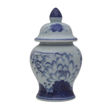 Chóe Thờ Vẽ Sen Men Lam -3L